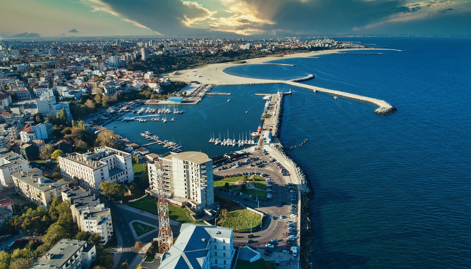 The marina and harbor front